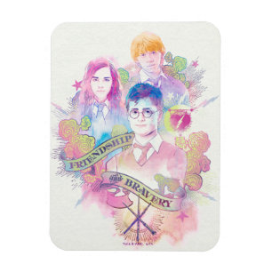 Harry Potter Spell Harry, Hermione, & Ron Waterc Magnet