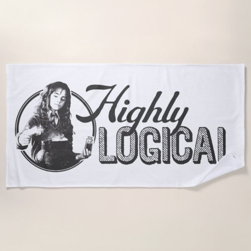 Harry Potter Spell  Highly Logical Beach Towel