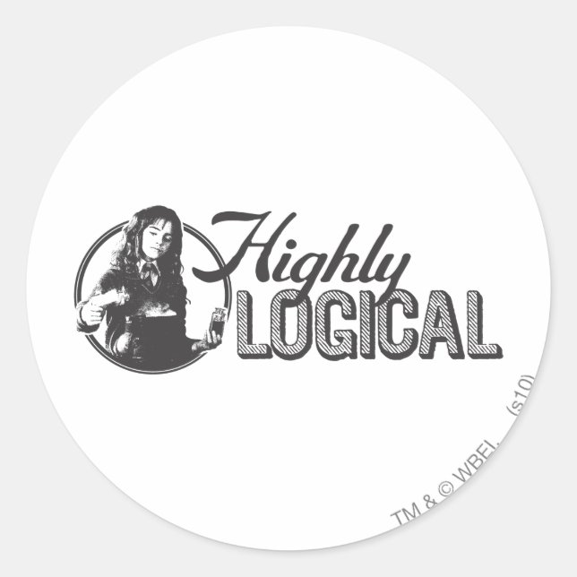 Harry Potter Spell | Highly Logical Classic Round Sticker (Front)