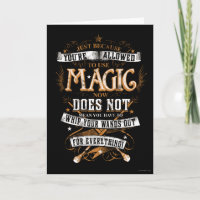 Harry Potter Spell | Just Because You're Allowed Card