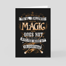 Harry Potter Spell | Just Because You're Allowed Card
