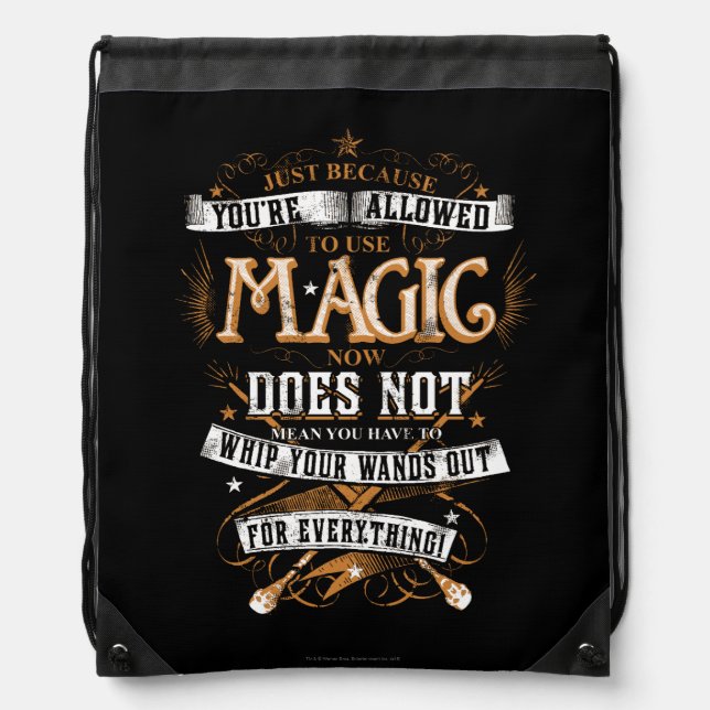 Harry Potter Spell | Just Because You're Allowed Drawstring Bag (Front)
