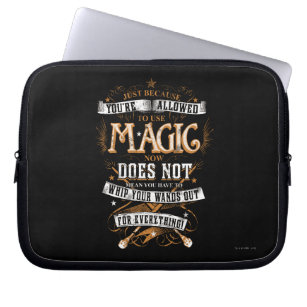 Harry Potter Spell   Just Because You're Allowed Laptop Sleeve