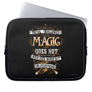 Harry Potter Spell | Just Because You're Allowed Laptop Sleeve