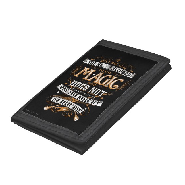 Harry Potter Spell | Just Because You're Allowed Trifold Wallet (Bottom)