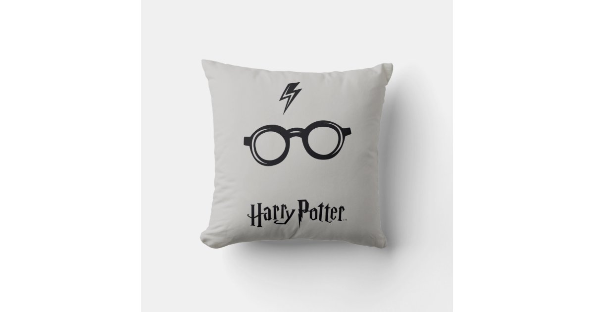 Harry Potter Spell | Lightning Scar and Glasses Throw Pillow | Zazzle