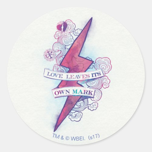 Harry Potter Spell  Love Leaves Its Own Mark Classic Round Sticker