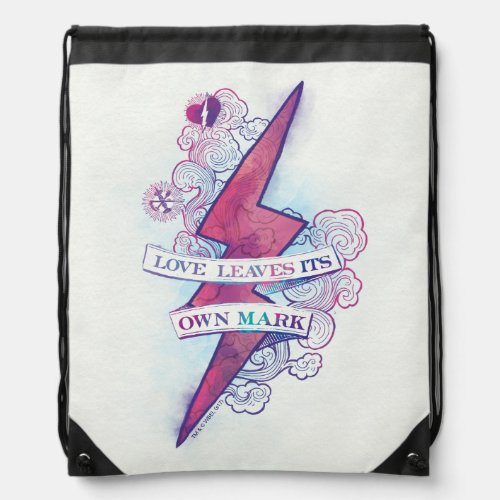 Harry Potter Spell  Love Leaves Its Own Mark Drawstring Bag
