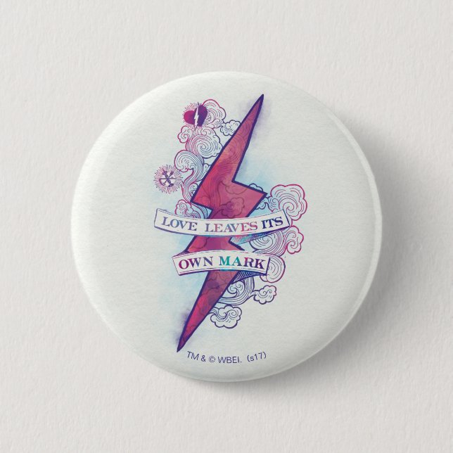 Harry Potter Spell | Love Leaves Its Own Mark Pinback Button (Front)
