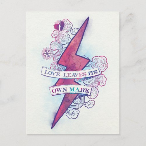 Harry Potter Spell  Love Leaves Its Own Mark Postcard