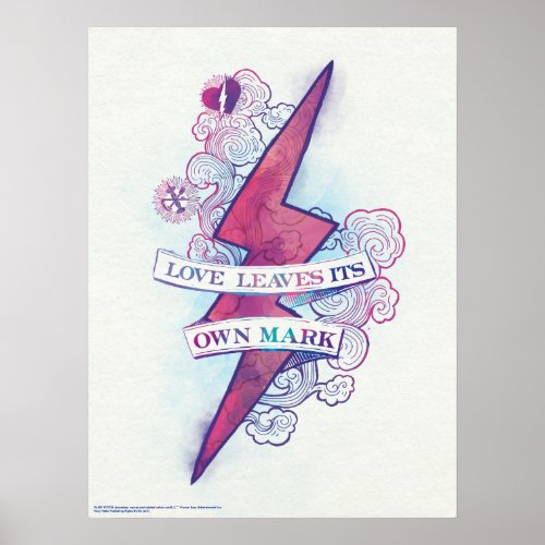 Harry Potter Spell  Love Leaves Its Own Mark Poster