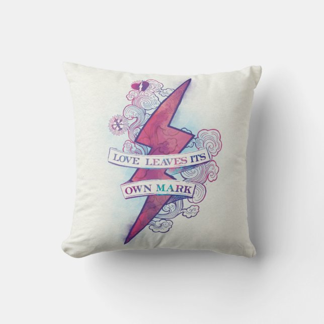 Harry Potter Spell | Love Leaves Its Own Mark Throw Pillow (Front)