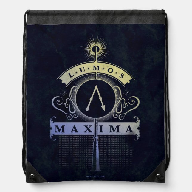 Harry Potter Spell | Lumos Maxima Graphic Drawstring Bag (Front)