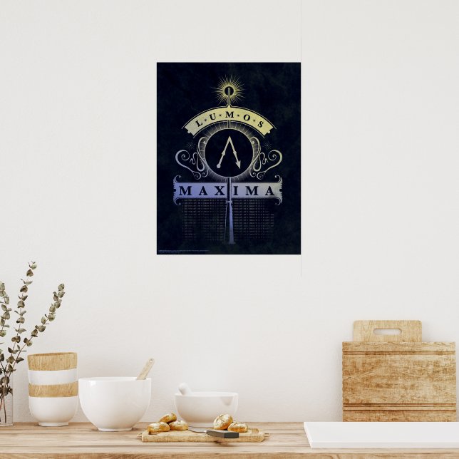 Harry Potter Spell Lumos Maxima Graphic Poster Zazzle