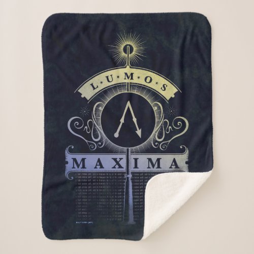 Harry Potter Spell  Lumos Maxima Graphic Sherpa Blanket