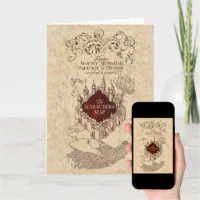 Harry Potter Marauders Map Animated Birthday Invitation - Double