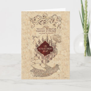 Harry Potter Cards Zazzle Harry Potter Spell Marauder S Map Card