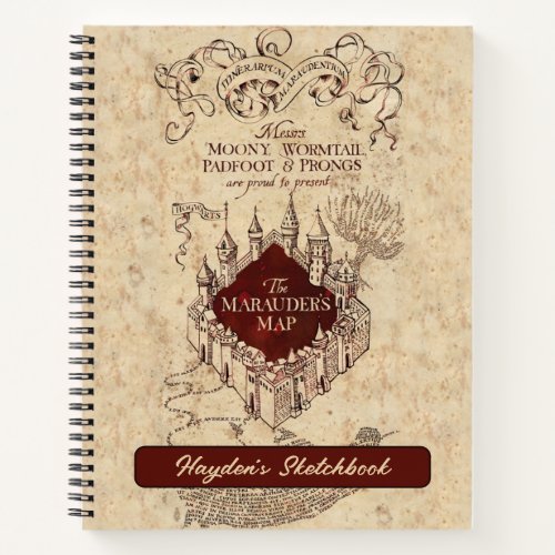 Harry Potter Spell  Marauders Map Drawing Notebook