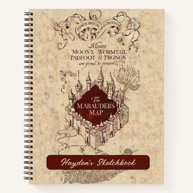 Harry Potter Spell | Marauder's Map Drawing Notebook (Front)