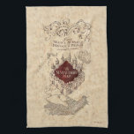 Harry Potter Spell | Marauder's Map Kitchen Towel<br><div class="desc">Explore the halls of Hogwarts with this magical map. Up to no good? Then the Marauders Map is just the thing you need! This Harry Potter themed print gives a vintage look with a parchment background and sketch art that really brings the castle alive. "I SOLEMNLY SWEAR THAT I AM...</div>