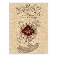 Harry Potter Spell | Marauder's Map Postcard