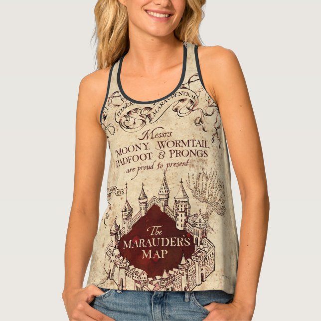 Harry Potter Spell | Marauder's Map Tank Top (Front)