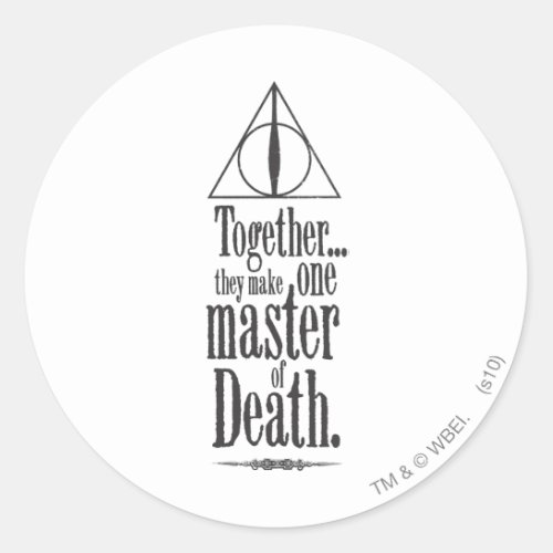 Harry Potter Spell  Master of Death Classic Round Sticker