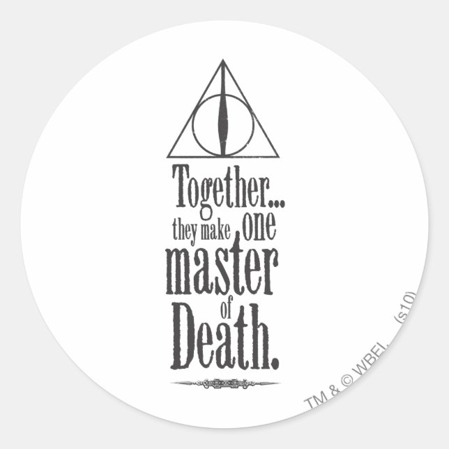 Harry Potter Spell | Master of Death Classic Round Sticker (Front)