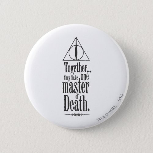 Harry Potter Spell  Master of Death Pinback Button