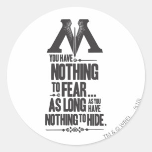 Harry Potter Spell Ministry of Magic Propaganda Classic Round Sticker