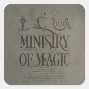 Harry Potter Spell MINISTRY OF MAGIC Square Sticker