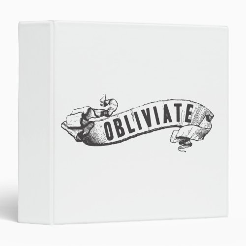 Harry Potter Spell  Obliviate 3 Ring Binder