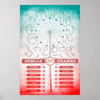 Harry Potter Spell, Spells & Charms Instruction C Poster