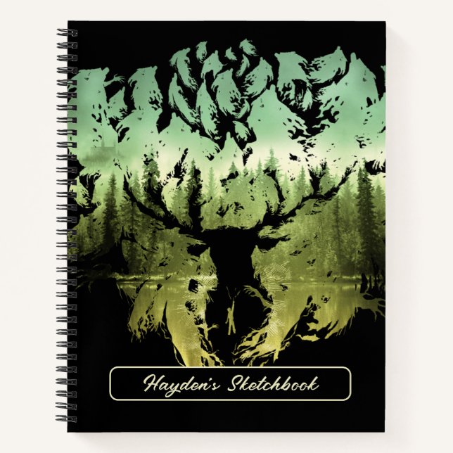 Harry Potter Spell | Stag Patronus Drawing Notebook (Front)
