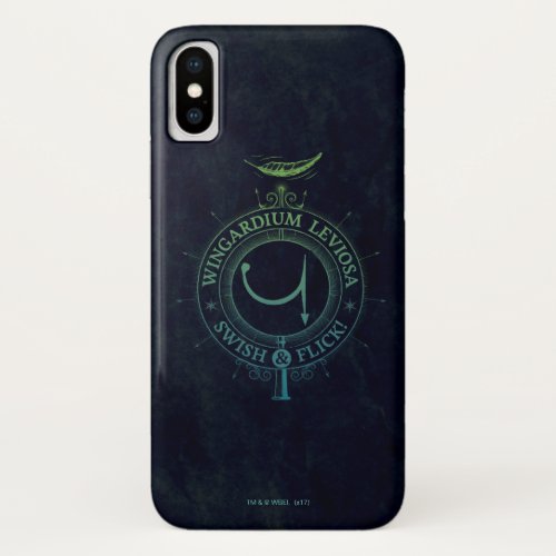 Harry Potter Spell  Wingardium Leviosa Graphic iPhone X Case