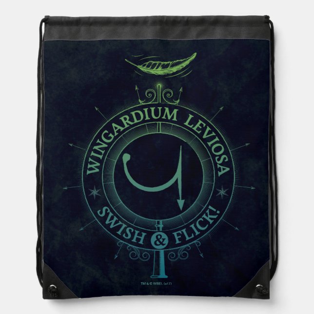 Harry Potter Spell | Wingardium Leviosa Graphic Drawstring Bag (Front)