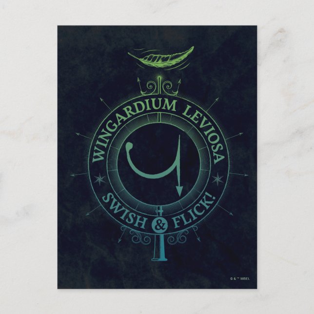 Harry Potter Spell | Wingardium Leviosa Graphic Postcard (Front)