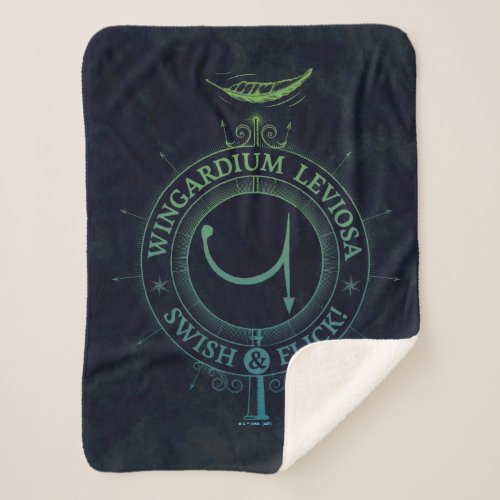 Harry Potter Spell  Wingardium Leviosa Graphic Sherpa Blanket