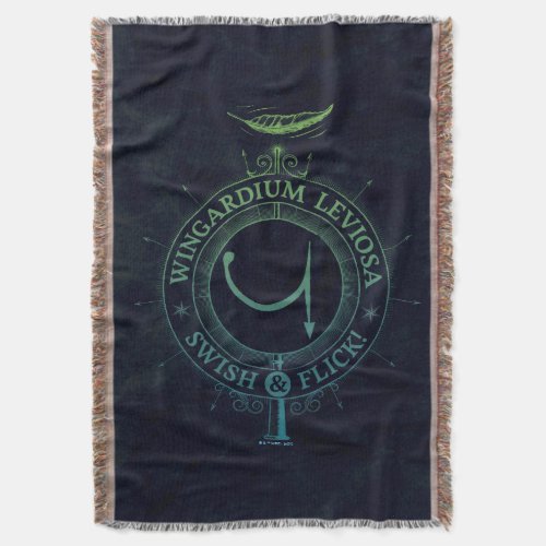Harry Potter Spell  Wingardium Leviosa Graphic Throw Blanket