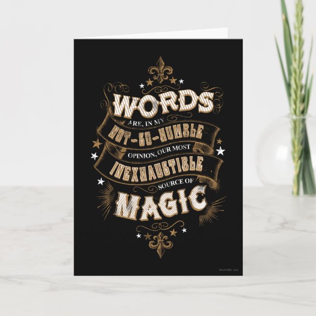 Harry Potter Spell | Words Are Our Most Inexhausti Card (Front)