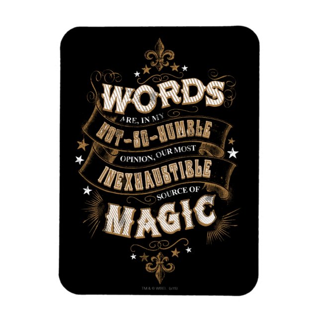 Harry Potter Spell | Words Are Our Most Inexhausti Magnet (Vertical)