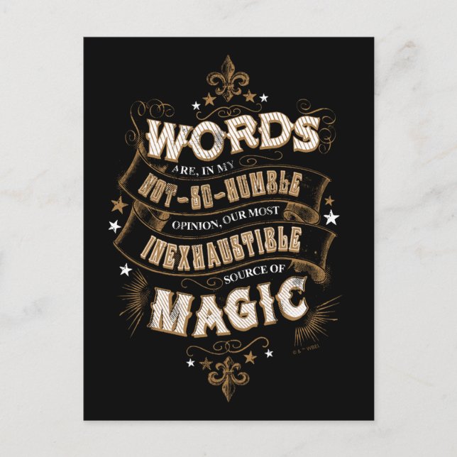 Harry Potter Spell | Words Are Our Most Inexhausti Postcard (Front)