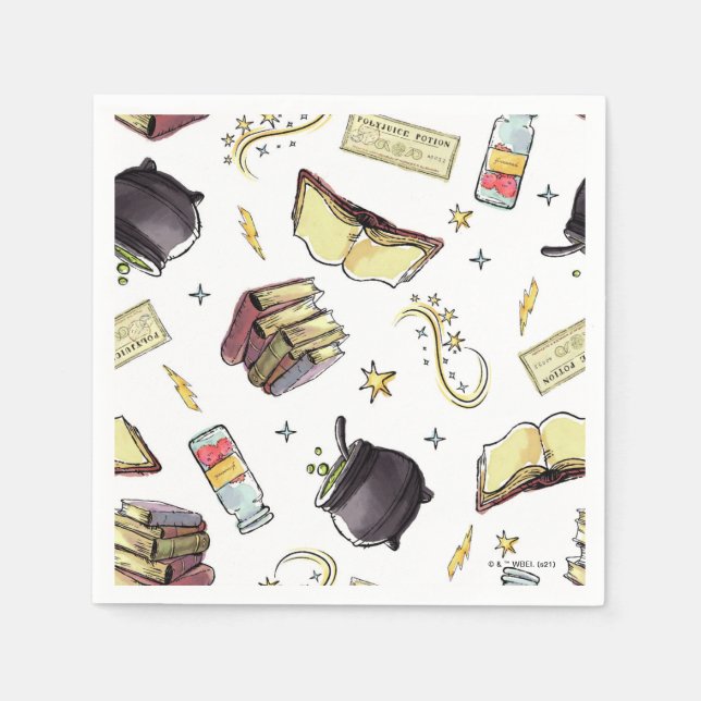 HARRY POTTER™ Spells & Books Pattern Napkins (Front)