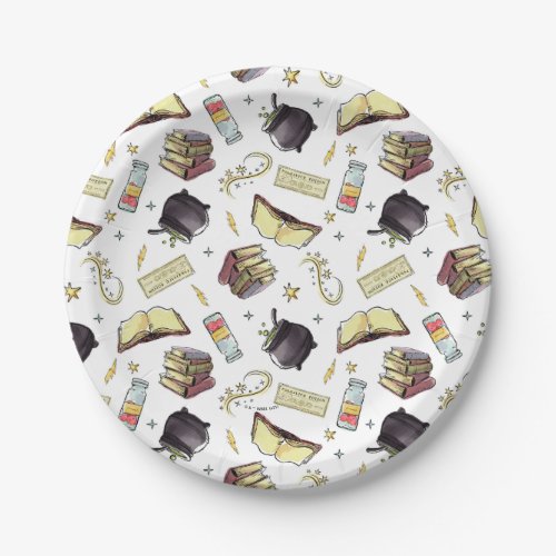 HARRY POTTER Spells  Books Pattern Paper Plates