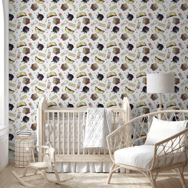 HARRY POTTER™ Spells & Books Pattern Wallpaper (Kids)
