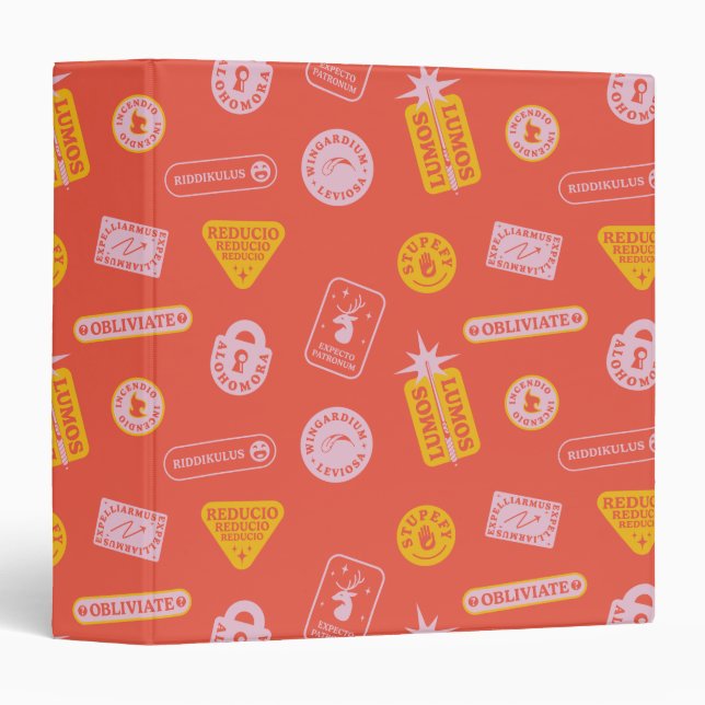 HARRY POTTER™ | Spells Pattern 3 Ring Binder (Front/Spine)