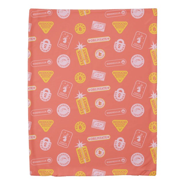 HARRY POTTER™ | Spells Pattern Duvet Cover (Front)