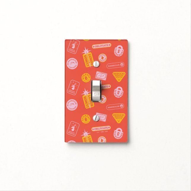 HARRY POTTER™ | Spells Pattern Light Switch Cover (In Situ)