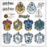 Paper House Productions Harry Potter Floral Hogwarts Crest Die-Cut 3 Vinyl Sticker