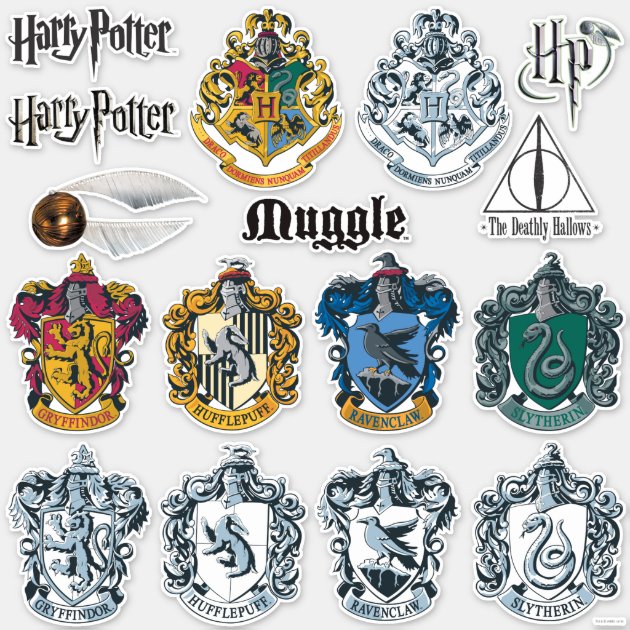 Harry potter tech stickers 5 Sheets, 